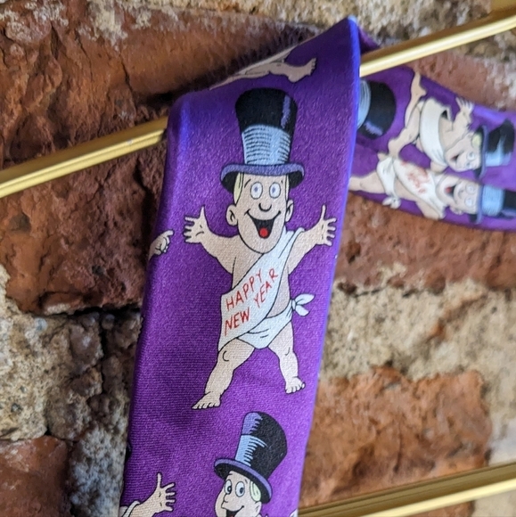 Wild Ties Dancing Baby Happy New Year Tie - Picture 2 of 7